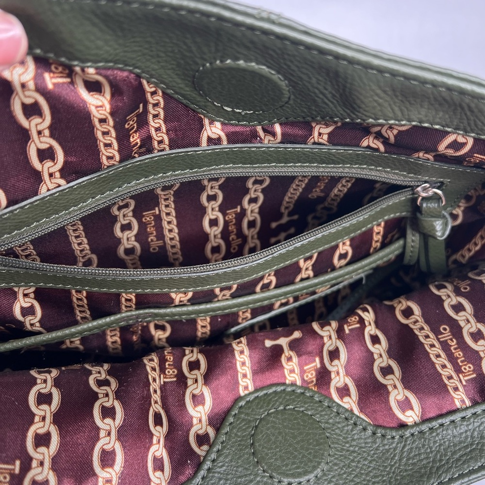 Tignanello Green Leather Tote Bag - Picture 7 of 14